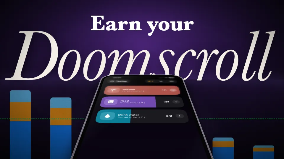 Earn your doomscroll: the Habit Doom app on a phone
